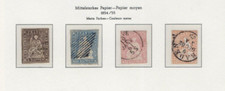 SUISSE ! Timbres de 1854 n°20 à 23 papier moyen impression fine