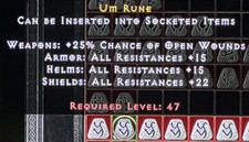 Diablo 2 Resurrected NON-LADDER S2 - Um Runes (2) - XBOX SC Only