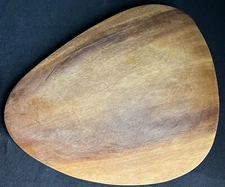 Made in Haiti Vintage“Mountain Maid” Teak Wood Wooden Cutting Board 12” x 11”