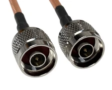 RG400 Silver N Male to N Male Coax RF Cable USA Made Fast Shipping Lot