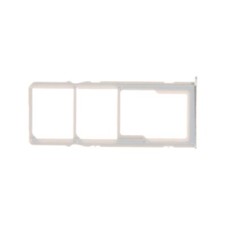 SIM Micro SD Card Tray Dual for Samsung Galaxy A21 White Replacement Part