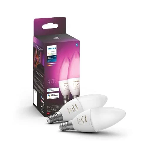 Philips Hue NEW White and Colour Ambiance Smart Light Bulb 2 Pack