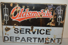 Oldsmobile Service Department- Metal Sign/Wall Art- Made In USA 18x12"
