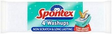 Premium Spontex Washups Non Scratch Sponge Scourers Pack Of 4 Spontex Washups U