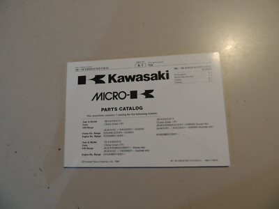 Parts catalog Kawasaki KX 500 E10-E12 1998-2000 Teilekatalog Werkstatthandbuch 