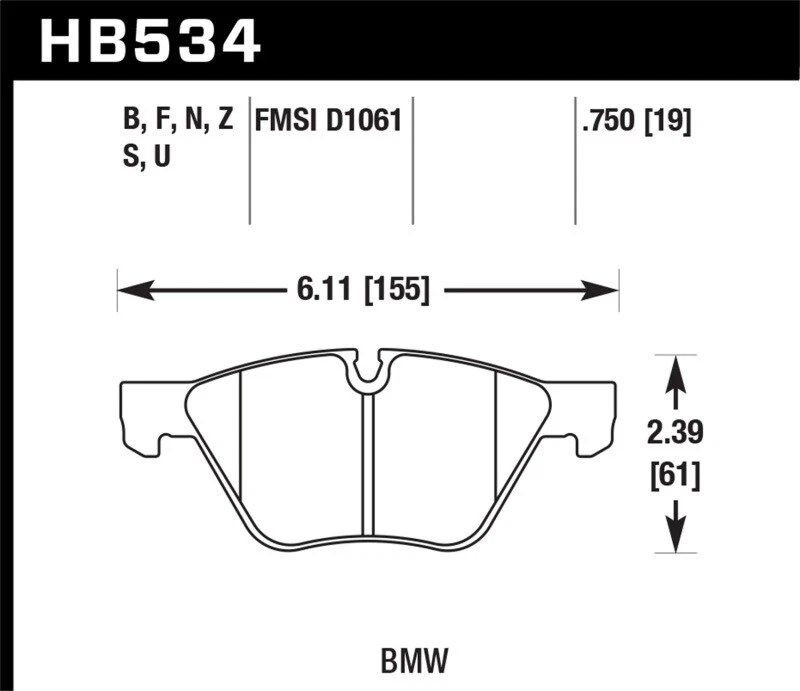 Se adapta a Hawk 08-12 BMW 128i /06 325i/325Xi /07 328i/328Xi /06 330i/330Xi Delantero Foto 2 de 4
