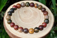 Picasso Jasper 8mm Gemstone Beads Healing Reiki Chakra Women Men Bracelet Gifts