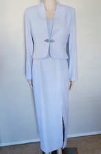 Karen Miller Lavender Formal 2Piece Jacket Beaded Dress Mother of the Bride SZ 8