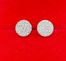 10K Gold Genuine Natural Cluster Round Diamonds Studs Earrings 0.55 CT