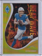 JUSTIN HERBERT - 2021 Panini Phoenix - Heat Wave Yellow /75 #5 - Chargers