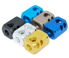 New 9MM 1/2"x28 TPI Muzzle Brake Anodized Color Variation For 9MM