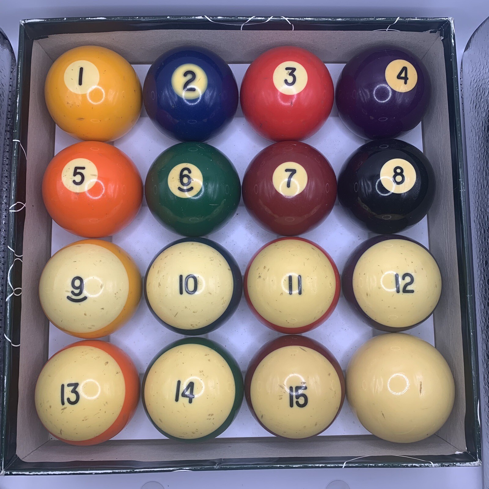 Vintage Aramith 21/4" Pool Balls Belgium Billiard Ball Set in Original