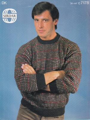 Sirdar 7178 Original Herren Strickmuster Pullover DK