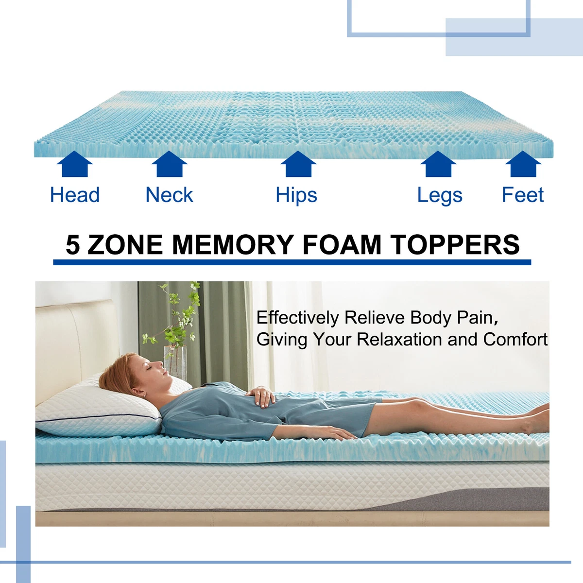 Orthopedic memory foam mattress topper deals