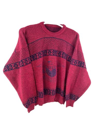 Vintage 70s E Pluribus Unum Sweater Size XL Embroidered Eagle Bicentennial - Picture 3 of 13
