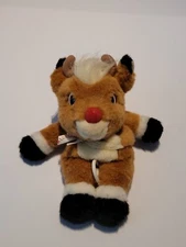 Vtg Prestige Toy Co Musical Rudolph Plush 1998 Pull String Hang Style 