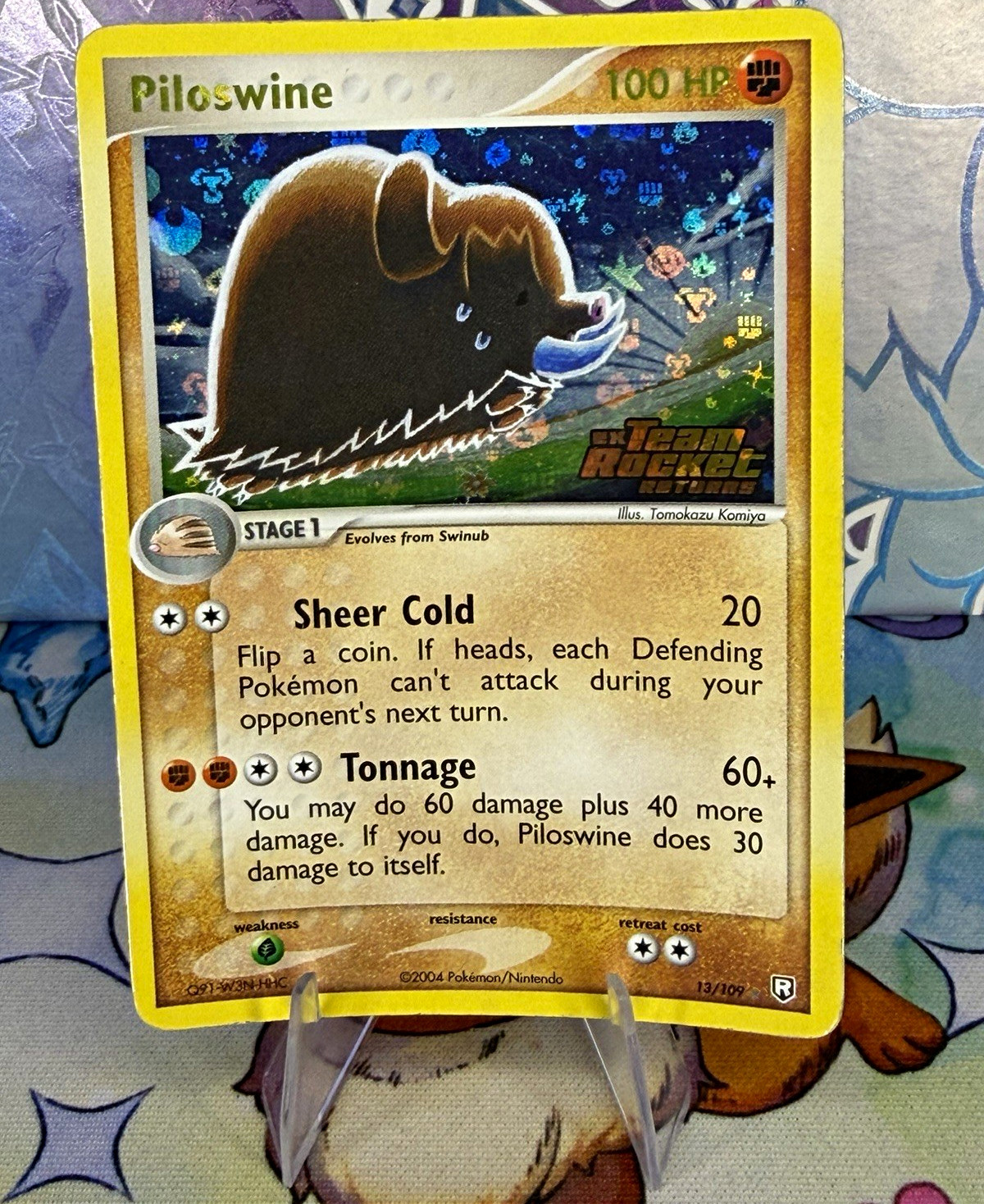 Pokémon TCG Piloswine 13/109 EX Team Rocket Returns Rare Reverse Holo 2004