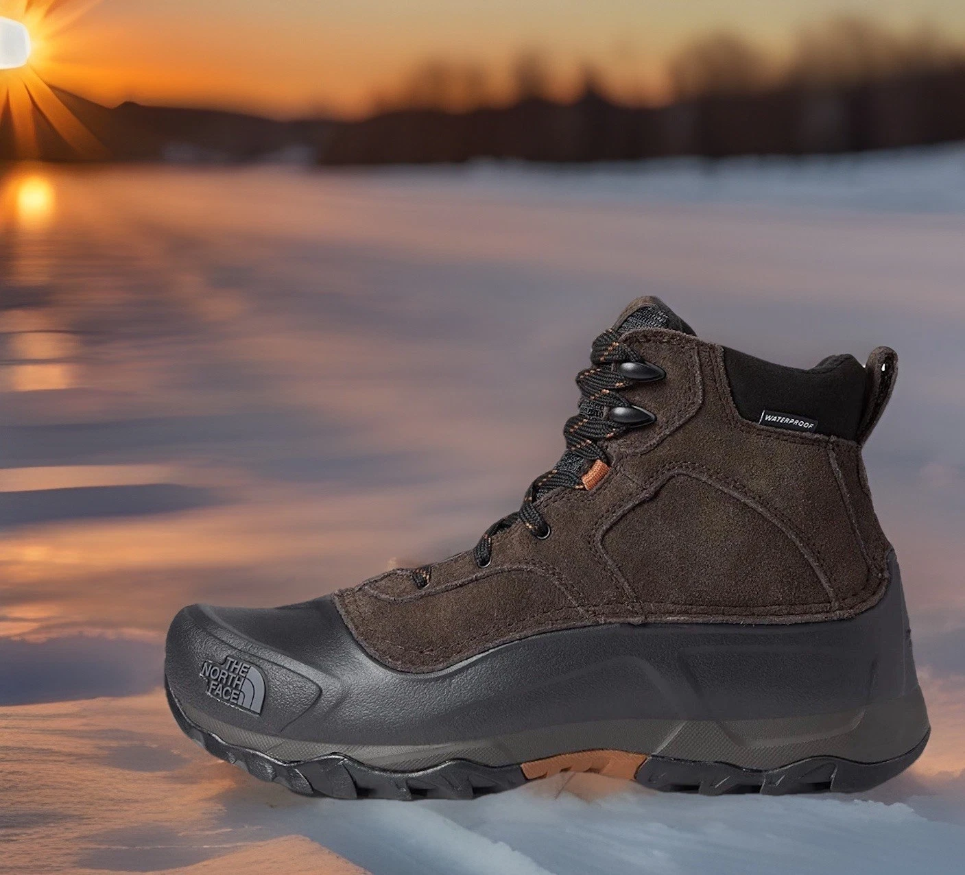 The North Face Snowfuse Brown Waterproof AT All Terrain Hiking Boots Mens 12 NEW
