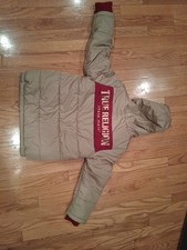 True Religion Youth Boy's Bomber Jacket Gold/Maroon Size S/8. Like New.