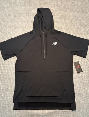 New Balance Men's BP Short Sleeve Fleece Training Hoodie 1/4 Zip Size Medium