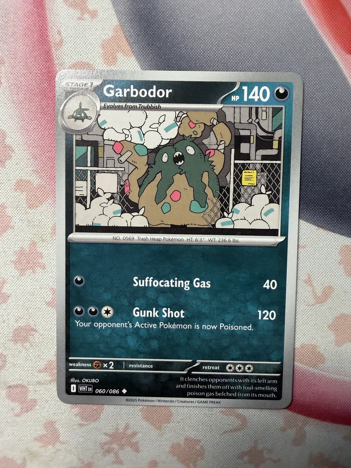 Garbodor Uncommon SV: White Flare 060/086 NM English Pokemon Card