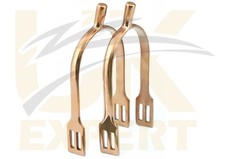 UK EXPERT FLAT SHANK SPURS FOR HORSES  - 20MM EQUESTRIAN DYNAMIC SPURS ROSEGOLD