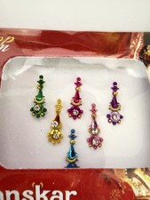 Indian Bollywood Bindi Body Jewel Self Adhesive, Crystal Forehead, Face Jewels