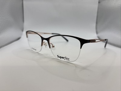 Superflex Titan SF-1128T M100 53/17-140 Women s Black Half Rim Eyeglasses