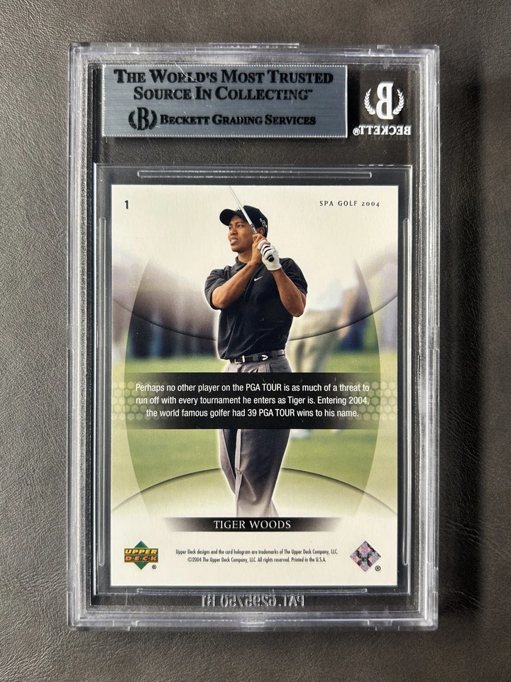2004 SP Authentic Golf Tiger Woods #1 BGS 9 - Image 2 of 2