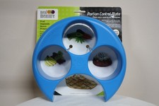 NEW Meal Measure Portion Control Plate Blue Fruit Vegetable Starch Protein Diet