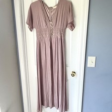 Altard State Maxi Dress Sz Small Dusky Purple Feminine Bohemian Cottagecore 