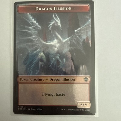 Dragon Illusion   Elemental Token - #13/19 Foil - SOC - NM - MTG