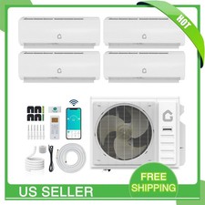 35000 BTU 4-Zone Ductless Mini Split Air Conditioner & Heater 19 SEER2 4*12K BTU