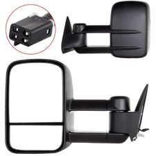 For 1988-1998 Chevy Gmc Ck 1500-3500 Pair Power Towing Mirrors Manual Foldaway