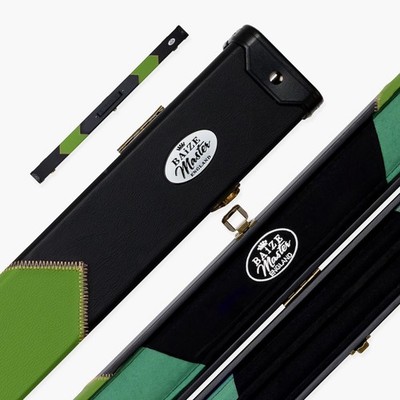Deluxe 3/4 Snooker Queuekoffer mit Kunststoffenden in grün - 2 Fächer