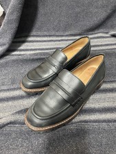 Madewell Corinne Lugsole Black Leather Loafers Sz 5.5