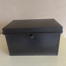 Metal Lock Security Box With Handles x 2 Keys - 33cm x 20cm x 19cm