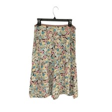 VTG 90s Christopher Banks Floral Bright Boho Midi Skirt Size 8 Medium