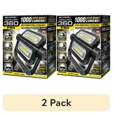 (2pk) Bell+Howell Bionic Work Light 360° - 1000L, Shop/Garage/Camping