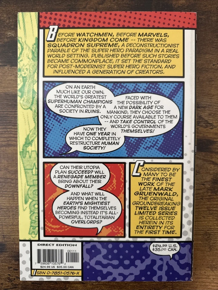 SQUADRON SUPREME TP 💥 | 1997 1ST PRINT MARK GRUENWALD ASHES EDITION | MARVEL! - Image 2 of 4