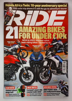Ride magazine Aug 2026 Amazing bikes under £10k, Cornwall coastal roads