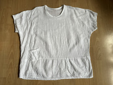 MADE IN ITALY WUNDERSCHÖNES WEITES OBERTEIL WEISS LAGENLOOK FRÜHLING