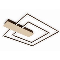 Briloner Frame Nico DUO LED Deckenleuchte 25W 3000K Dimmbar 57Cm Gold-Braun Neu