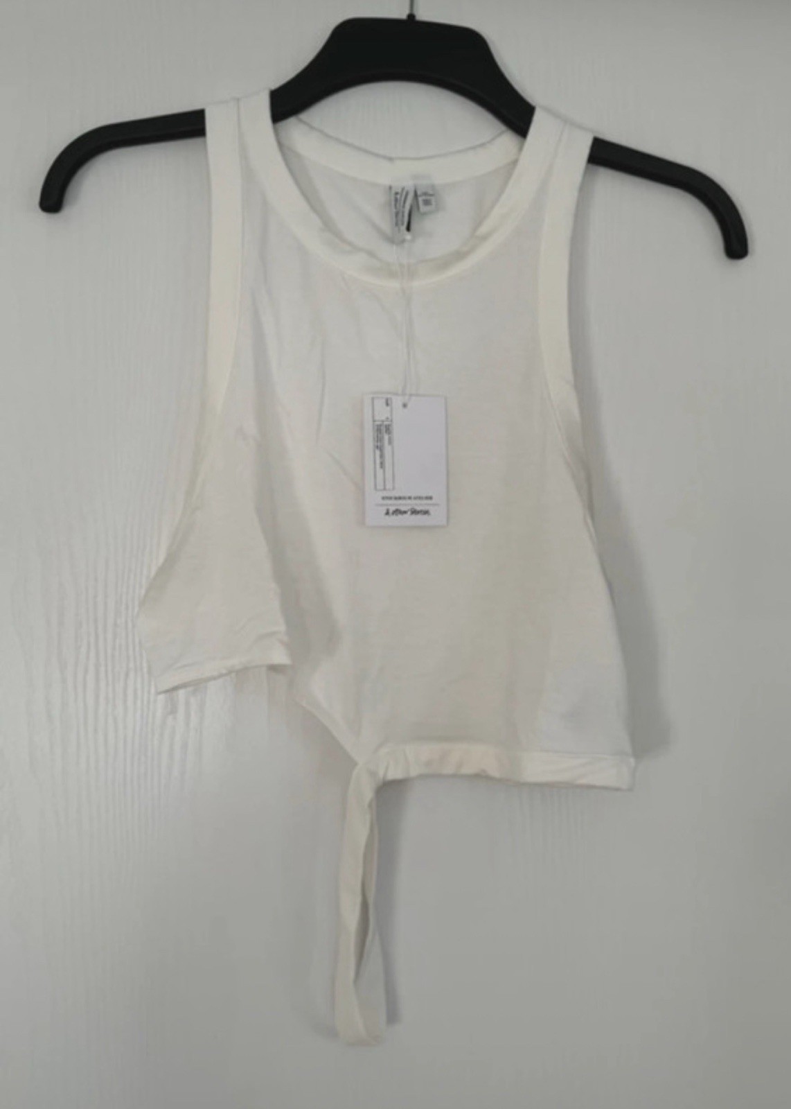 ALTRA & Other Stories Canotta Canotta Cropped Dettagli Ritagliati Bianca Taglia L NUOVA