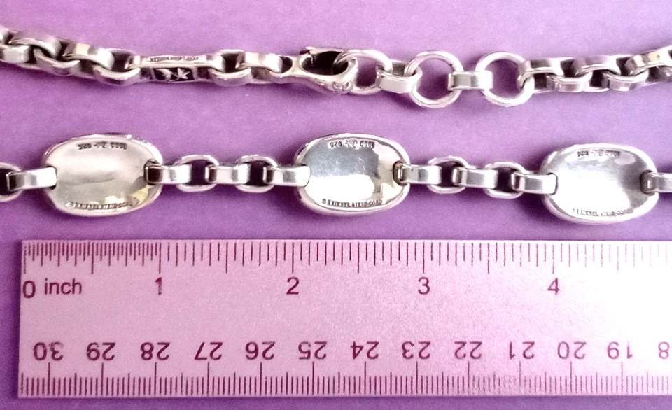 COLLAR CADENA ROLO ESTACIÓN 5 GUIJARROS AUDAZ CORDÓN BARRY KIESSTEIN PLATA ESTERLINA Foto 4 de 4