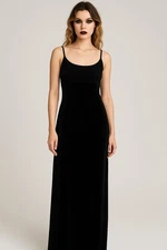 Charlotte Russe M Vintage Y2K Dress Maxi Long Velvet Witchy Whimsigoth Babydoll