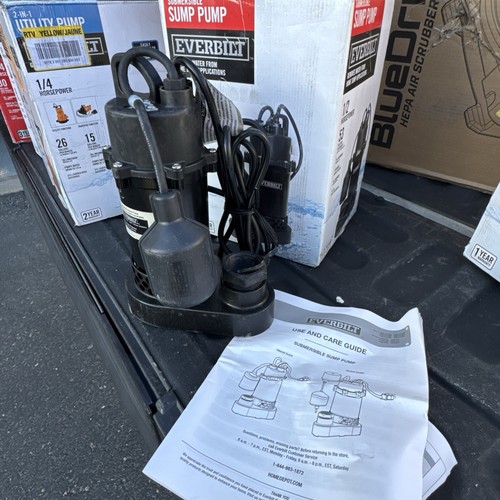 Everbilt 1/2 HP Sump Pump Submersible Aluminum With Tethered Switch HDSP50W - Picture 5 of 7