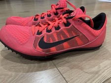 Nike 616312-600 Running Spikes Track Shoes Pink Black Size 10 US
