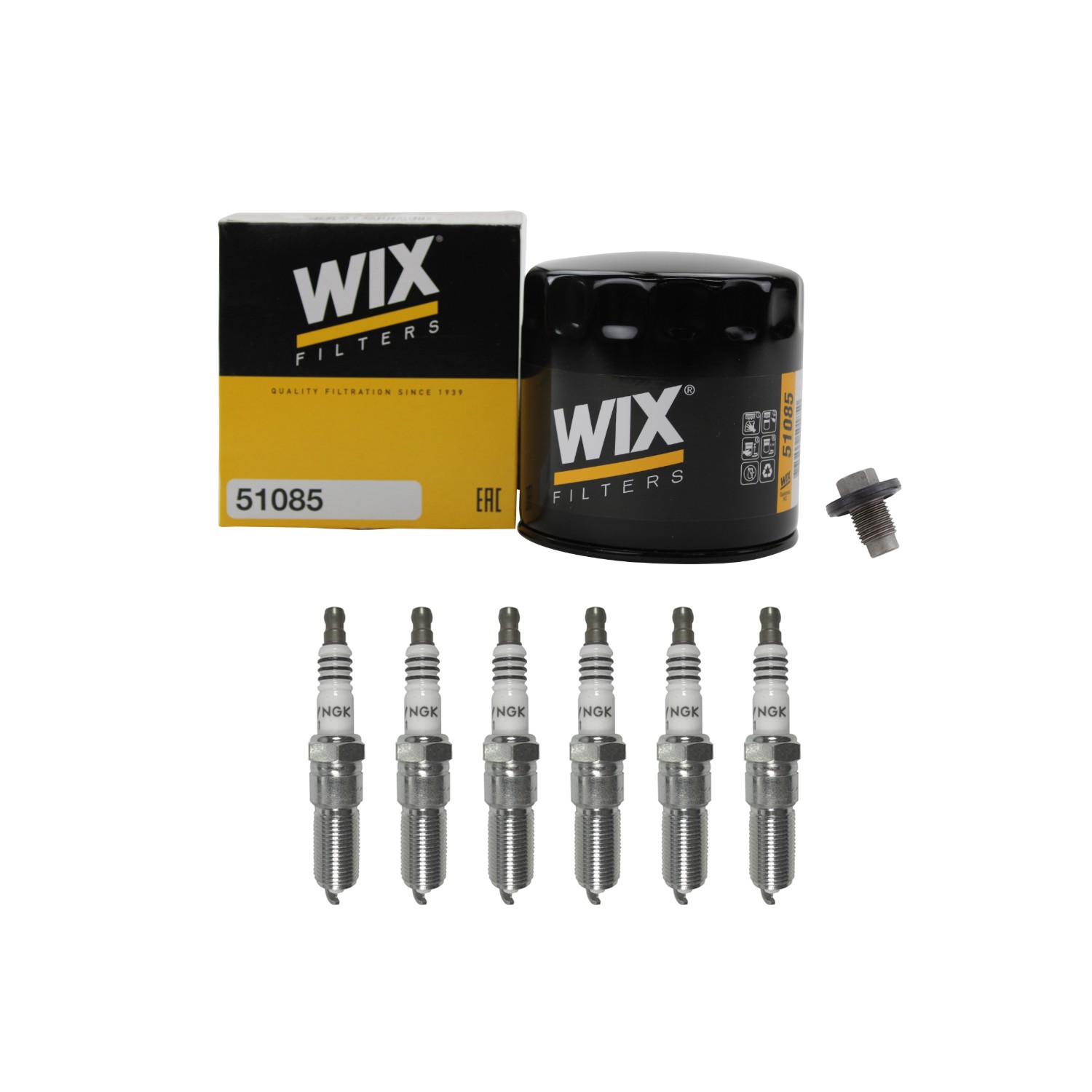 Wix Engine Oil Filter  NGK 6 Iridium IX Spark Plugs kit for Intrepid Sebring V6