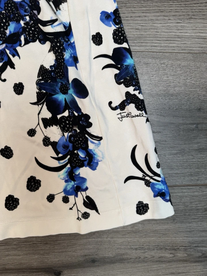 Vestido Just Cavalli Roberto Cavalli 2015 Estampado Botánico Talla 38 Hecho en Italia Foto 4 de 4